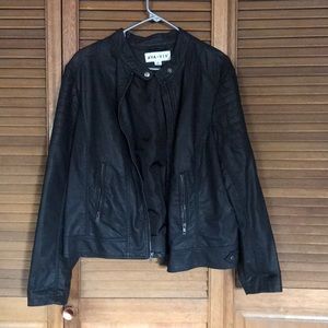 Leather type jacket